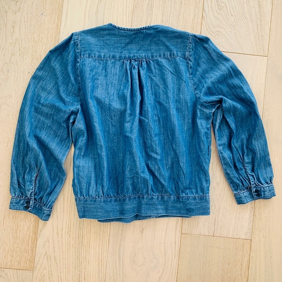 Madewell Denim Wrap Top in Descanso Wash - Picture 6 of 7